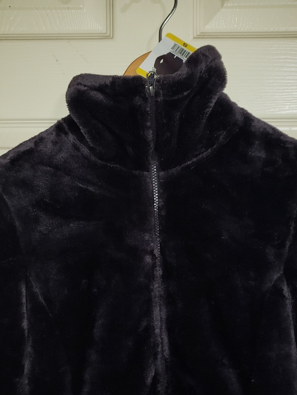 💘🖤💘 PURPLE 32 DEGREES HEAT PLUSH ZIP SOFT COZY VELOUR EGGPLANT JACKET NEW - Picture 10 of 14